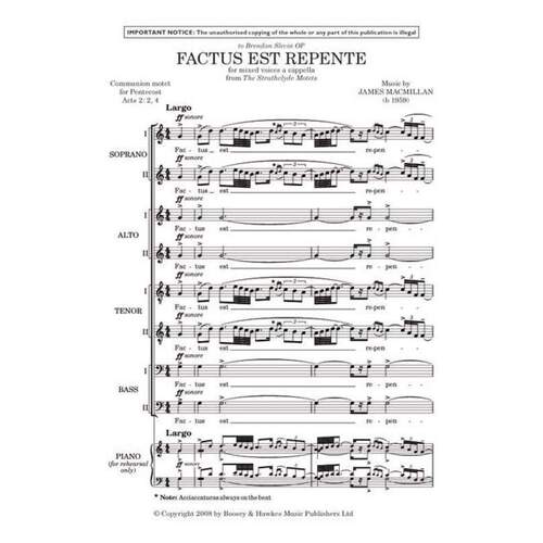 Factus Est Repente SSAATTBB A Cappella (Octavo) Book