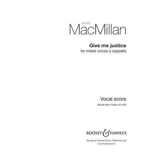 Give Me Justice Psalm 42 SATB A Capp Vocal Score