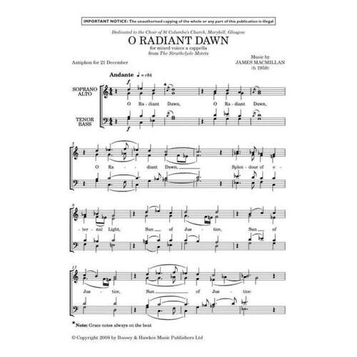 O Radiant Dawn From Strathclyde Motets SATB (Octavo) Book