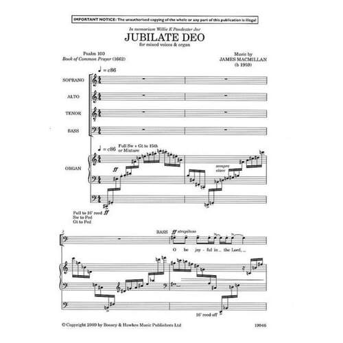 Jubilate Deo SATB Organ