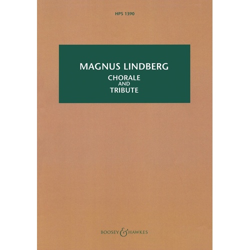 Lindberg - Chorale And Tribute Study Score Book
