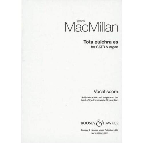 Tota Pulchra Es SATB/Organ (Octavo) Book