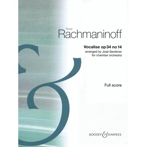 Vocalise Op 34 No 14 Chamber Orchestra Score Book