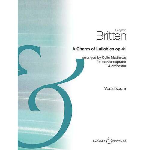 Charm Of Lullabies Op 41 Mezzo Sop/Orch Book