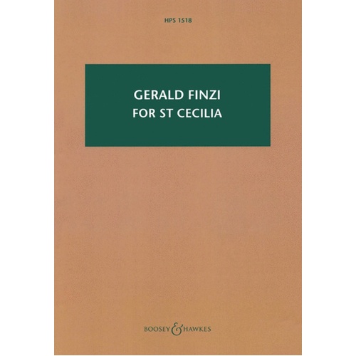 For St Cecilia Op 30 Study Score