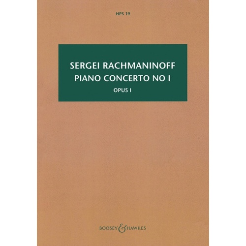 Piano Concerto No 1 F Sharp Min Op 1 Study Sc Book
