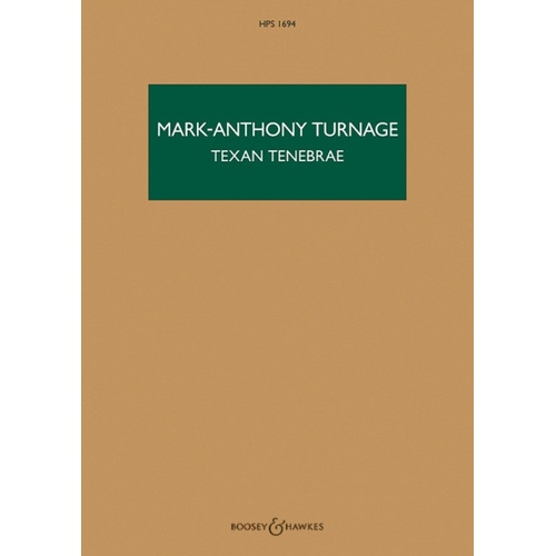 Turnage - Texan Tenebrae Orchestra Study Score Score