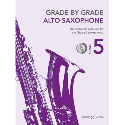 Grade By Grade Alto Saxophone Grade 5 Book with CD