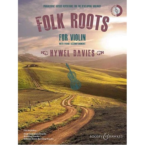 Folk Roots for Violin BK/CD by Hywel Davies