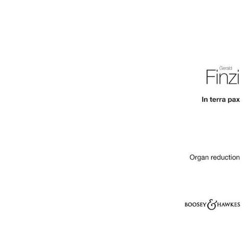 Finzi - In Terra Pax Op 39 Organ Score (Softcover Book)
