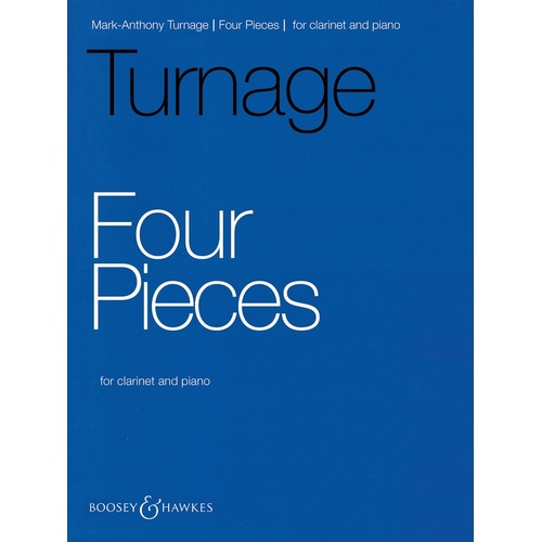 Turnage - Four Pieces Clarinet/Piano (Softcover Book)