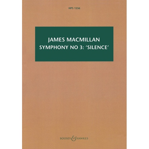 Macmillian - Symphony No 3 Silence Study Score Book