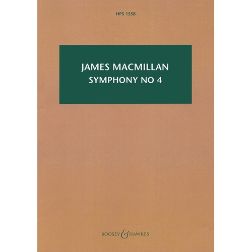 Macmillian - Symphony No 4 Study Score Book