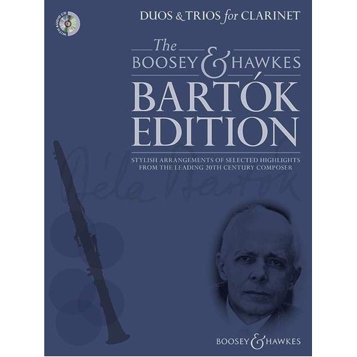 Bartok: Duos & Trios for Clarinet - Arranged by Hywel Davies, Boosey & Hawkes, 80 Pages, Includes Audio CD