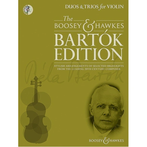 Bartok: Duos & Trios for Violin - Arranged by Hywel Davies, Boosey & Hawkes, 72 Pages, Includes Audio CD