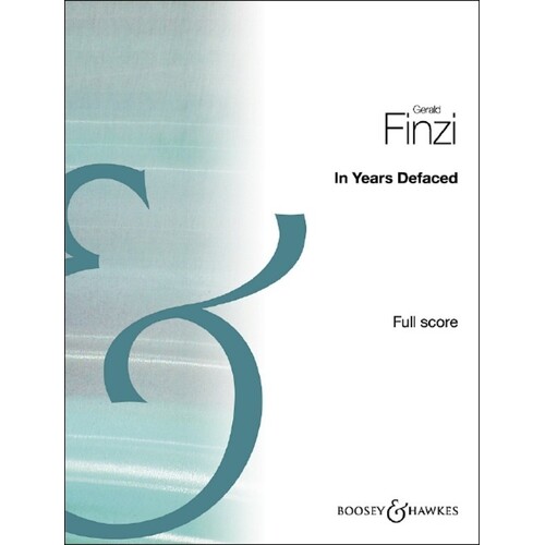 Finzi - In Years Defaced Voice/Orchestra Full Score Book