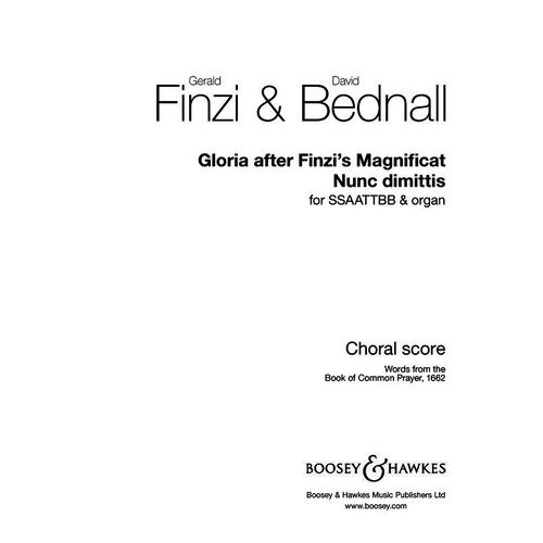 Gloria After Finzis Magnificat And Nunc Dimittis (Octavo) Book