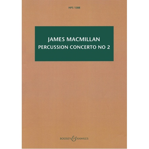 Macmillian - Percussion Concerto No 2 Study Score Book