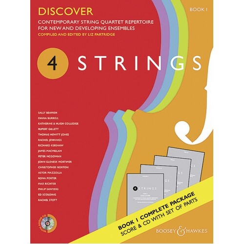 4 Strings - Discover Book 1 String Quartet Score/Parts/CD (Music Score/Parts/CD) Book