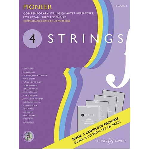 4 Strings - Pioneer Book 3 String Quartet Score/Parts/CD (Music Score/Parts/CD) Book