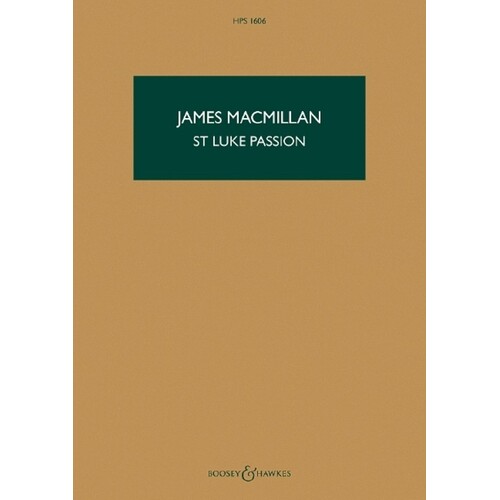 Macmillian - St Luke Passion Study Score Book