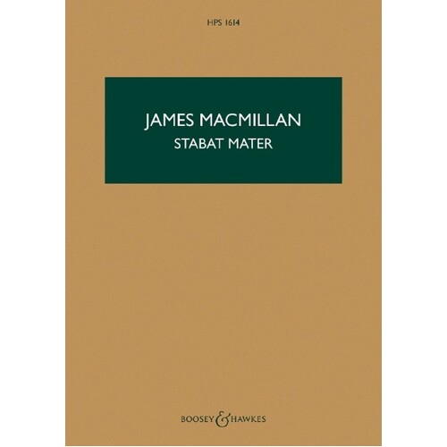 Macmillian - Stabat Mater Study Score Book