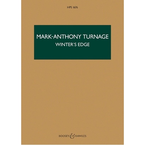 Turnage - Winter's Edge String Quartet Study Score, Viola & Cello, 24 Pages, Boosey & Hawkes, Advanced Standard Performers