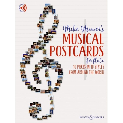 Musical Postcards for Flute by Mike Mower, 28 Pages, Boosey & Hawkes, Woodwind Series