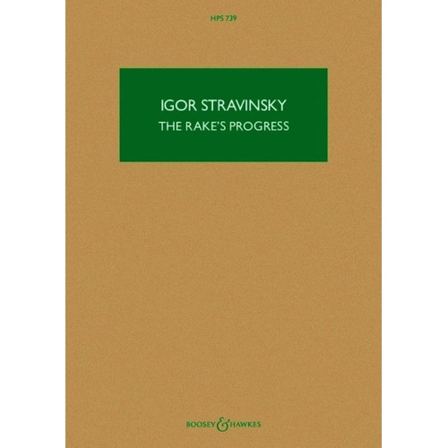 Stravinsky - The Rake's Progress Study Score HPS 739, Boosey & Hawkes, 368 Pages, Hawkes Pocket Scores