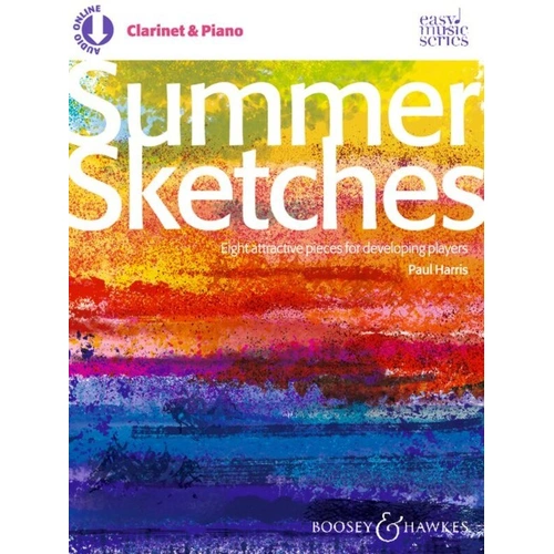 Harris Summer Sketches for Clarinet/Piano - Easy Music Series, 28 Pages