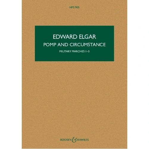 Elgar - Pomp and Circumstance Military Marches 1-5 Study Score, Boosey & Hawkes, 140 Pages, Hawkes Pocket Scores Series