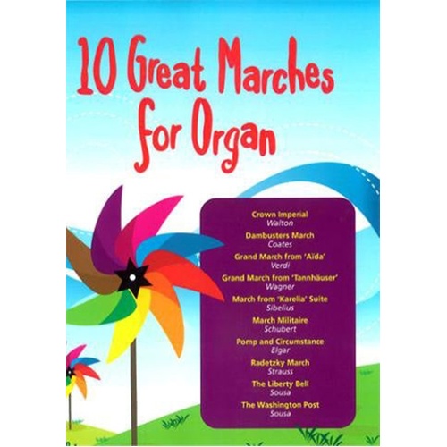 10 Great Marches For Organ Softcover Book (Organ)