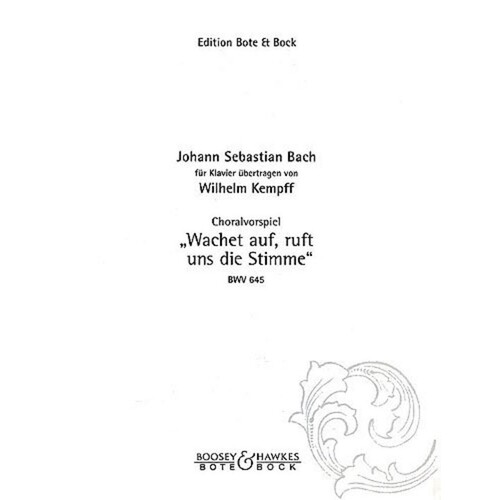 Wachet Auf Ruft Uns Die Book