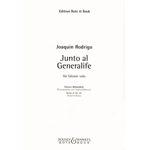 Junto Al Generalife Guitar Book