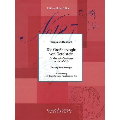 Die Grossherzogi Vocal Score (Softcover Book)