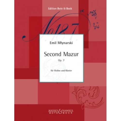 Mazurka No 2 Op 7 Violin And Piano (Softcover Book)
