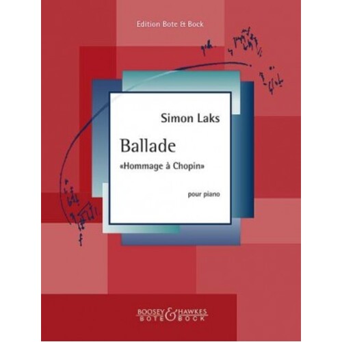 Laks - Ballade Hommage A Chopin Piano (Softcover Book)
