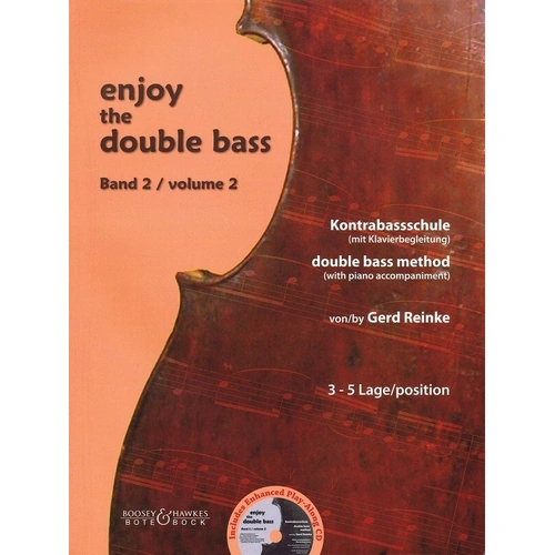 Enjoy the Double Bass Vol 2 BK/CD - Double Bass Method with Play-Along CD and Piano Accompaniment, 92 Pages