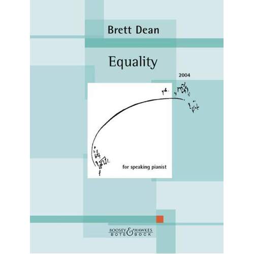 Dean - Equality For Speaking Pianist (Softcover Book)