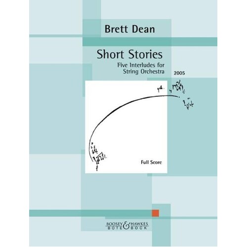 Dean - Short Stories Five Interludes So Score Book