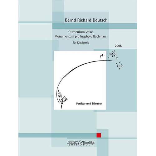 Deutsch - Curriculum Vitae Piano Trio (Music Score/Parts) Book