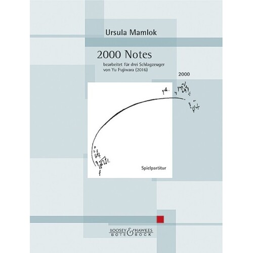 Mamlok - 2000 Notes For 3 Percussionists Arr Fujiwara (Music Score/Parts) Book