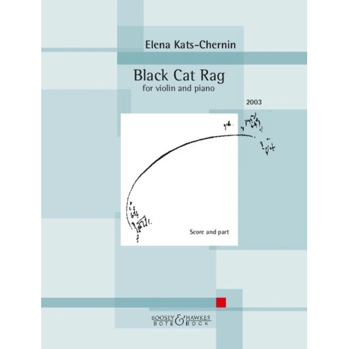 Kats-Chernin Black Cat Rag for Violin by Bote & Bock - 6 Pages