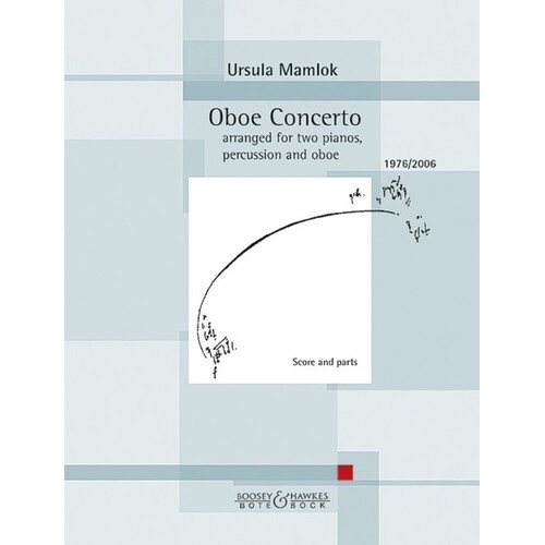 Mamlok - Oboe Concerto 2 Pianos/Perc/Oboe (Music Score/Parts) Book