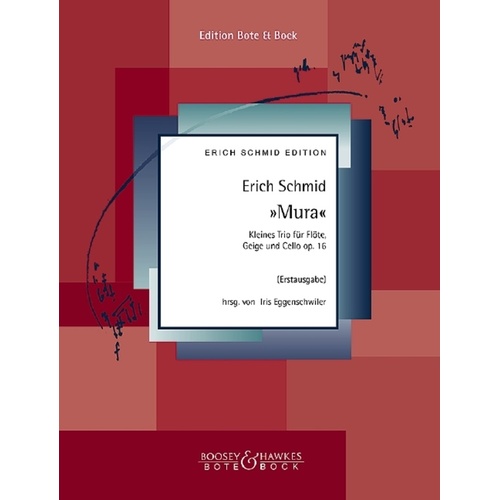 Schmid - Mura Op 16 Trio Flute/Violin/Cello Score/Parts