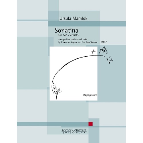 Mamlok - Sonatina For Clarinet/Viola