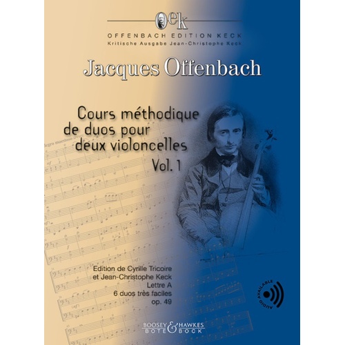 Offenbach - Methodical Course Of Duets Cellos Vol 1 Op 49 Sftcvr/Online Audio (2 Cellos)