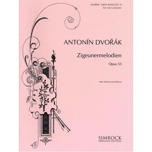 Gipsy Songs Op 55 Low Voice/Piano Zigeunermelodie Book