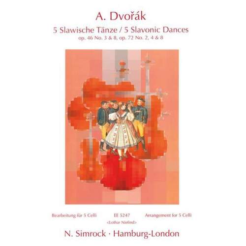 5 Slavonic Dances For 5 Cellos Book