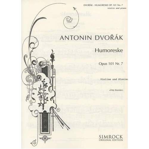 Humoreske In G Op 101/7 Violin And Piano Book